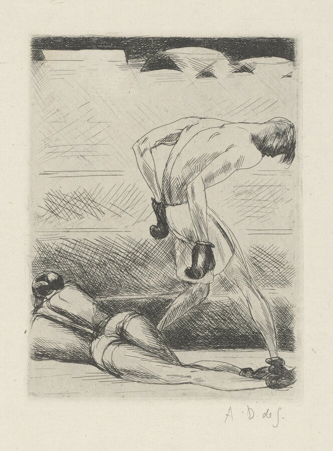 Tableau de la boxe, illustré de 29 gravures à l’eau-forte (1923) 